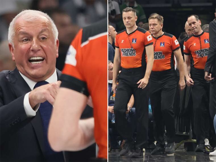 Nezadovoljstvo trenera Obradovića: Sudije kasnile na početak drugog poluvremena na utakmici Partizan - Budućnost