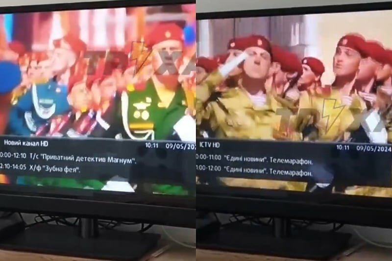 Slike vojnog marša u Moskvi na ukrajinskim televizijama izazvale kontroverzu