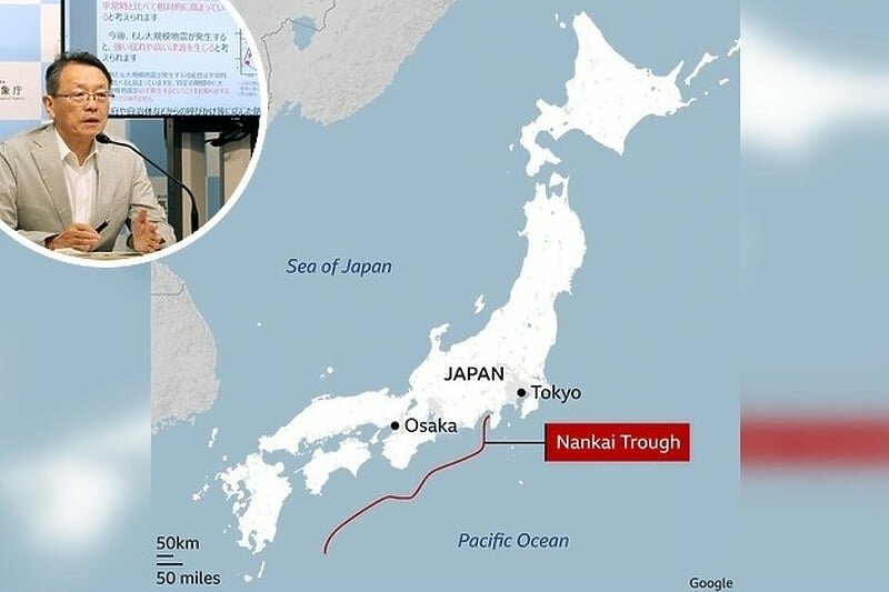 Japanska meteorološka agencija izdala upozorenje za potencijalno razoran zemljotres u području Nankai brazde